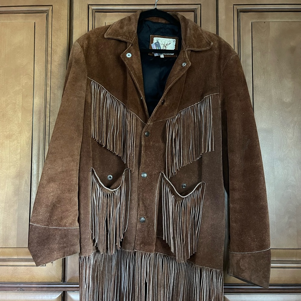 Vintage suede fringe jacket.